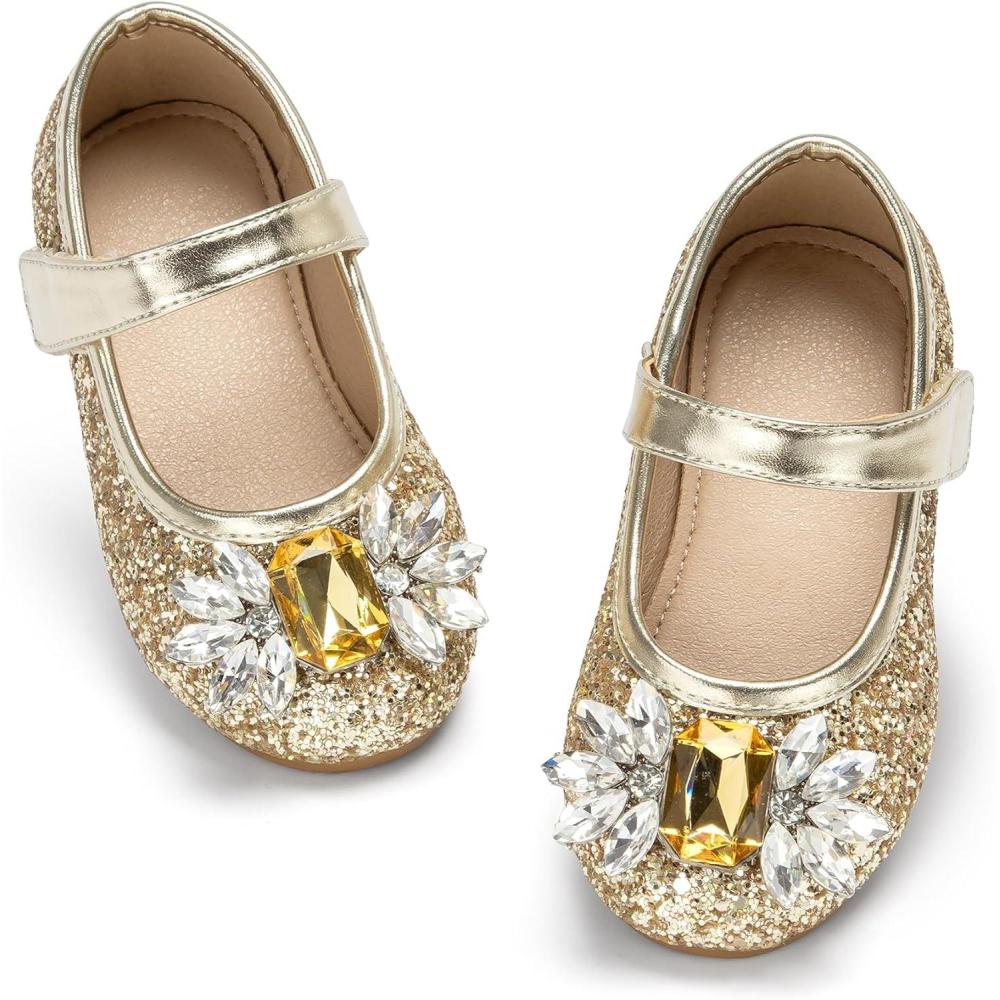 image:imageKolan Toddler Little Girls Mary Jane Ballet Flat Soft Lining Dress ShoesKf16gold