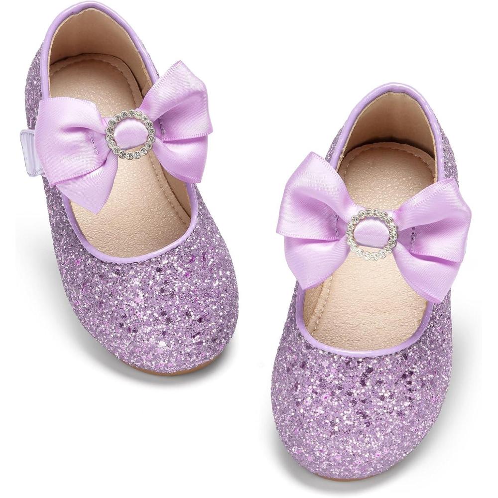 image:imageKolan Toddler Little Girls Mary Jane Ballet Flat Soft Lining Dress ShoesKf18purple