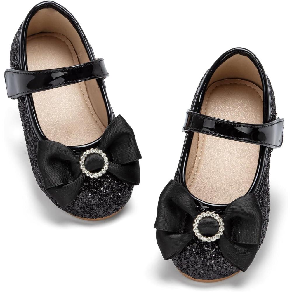image:imageKolan Toddler Little Girls Mary Jane Ballet Flat Soft Lining Dress ShoesKf19black