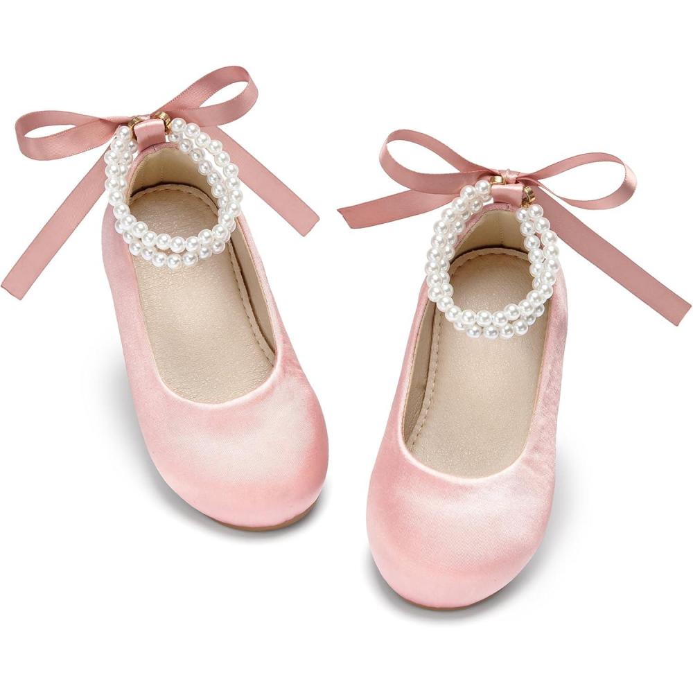 image:imageKolan Toddler Little Girls Mary Jane Ballet Flat Soft Lining Dress ShoesKf20pink