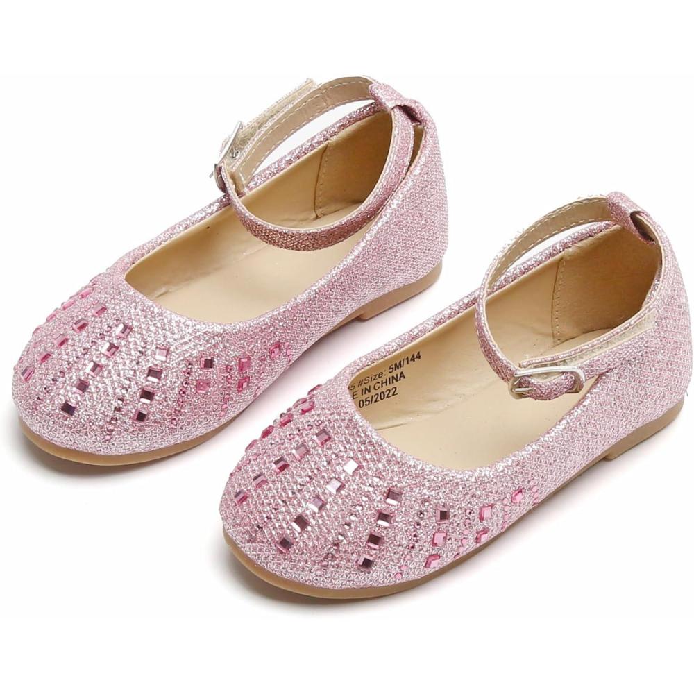 image:imageKolan Toddler Little Girls Mary Jane Ballet Flat Soft Lining Dress ShoesKh21pink