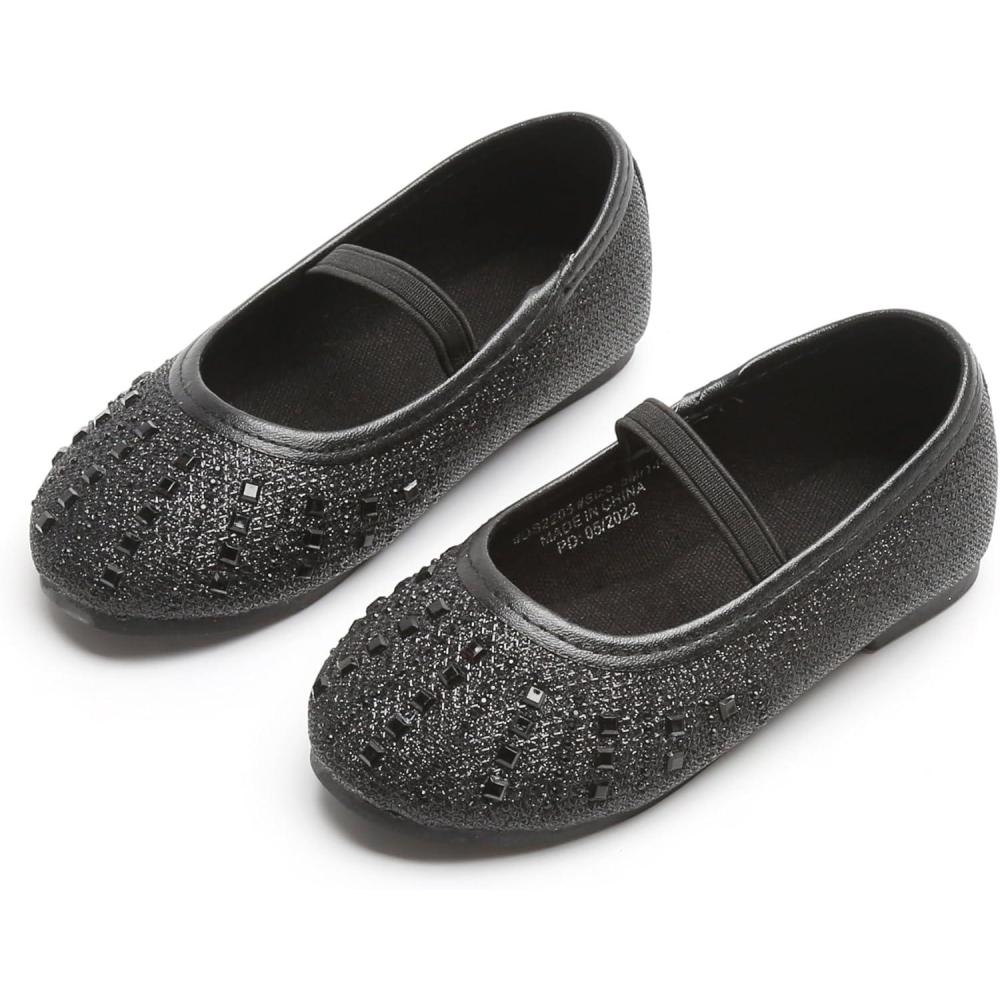 image:imageKolan Toddler Little Girls Mary Jane Ballet Flat Soft Lining Dress ShoesKh22black