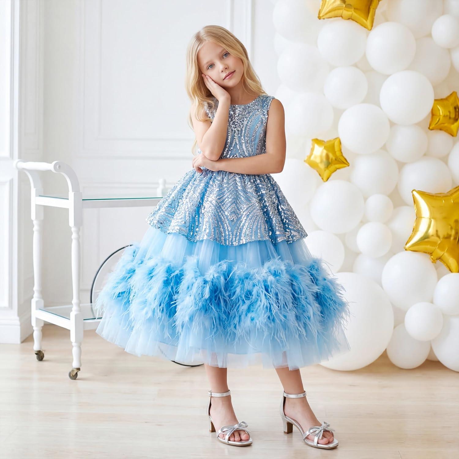 image:imageFurdeour Heels for Girls Dress Shoes Bow High Heel Sansals Flower Girl Shoes for Big Kids Teen Dance Birthday Party PageantSilver