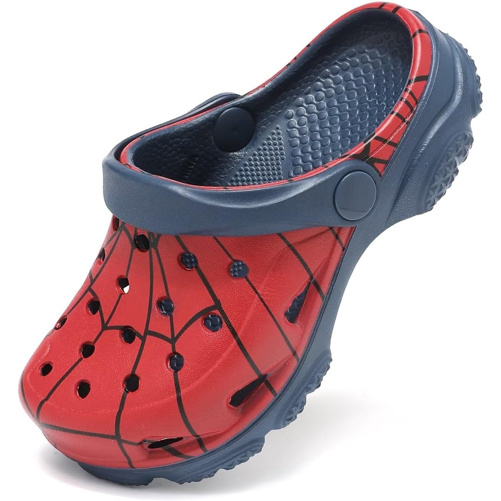 image:imageCubufly Kids Camo Clogs Boys Girls Marbled Tie Dye Slides Sandals Toddler Pool Beach Water Shoes SlippersSpider Blue